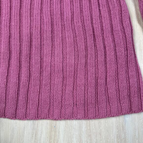 VTG Herman Geist Pink Mock Neck Ribbed Knit Slim Fit Casual Pullover Sweater LG - Picture 6 of 14